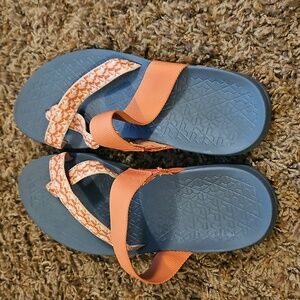 Chaco Tetra Cloud Orange Sandals 8.5
